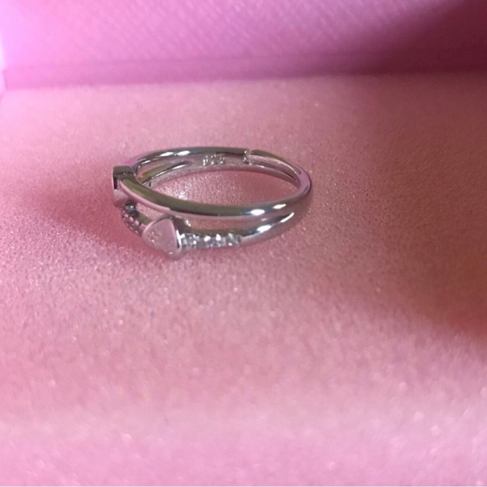 Sterling Silver Heart Accent Ring in Silver - Picture 2 of 2